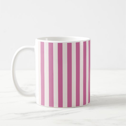 doll pink striped | pink stripes  コーヒーマグカップ (左)