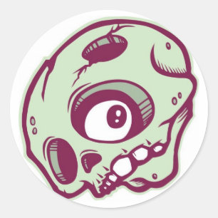 DOLLAの円形のskullieの非難 ラウンドシール