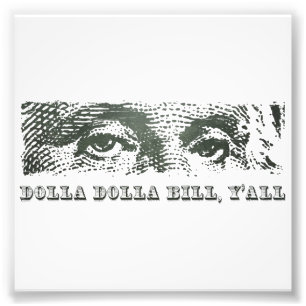 Dolla DollaビルYallジョージ・ワシントンのドル月曜日 フォトプリント