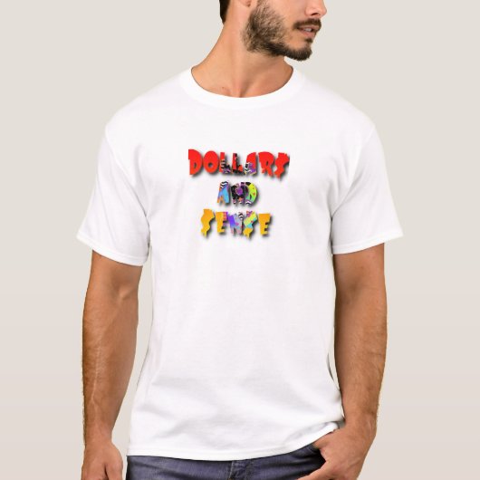 Dollar$ And $en$e メンズ ホワイト Tシャツ (正面)