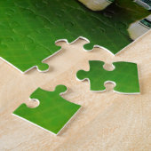 Dollar bill origami Elephant on Green background ジグソーパズル (側面)