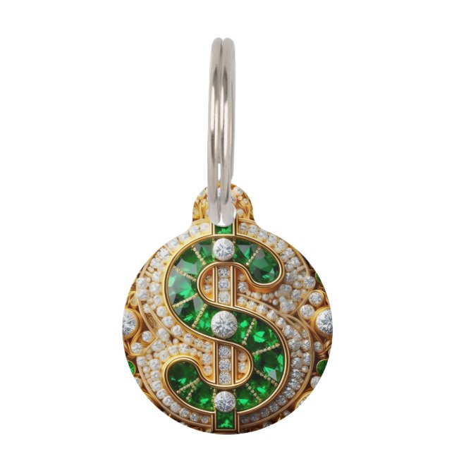 Dollar Sign  ペット　ネームタグ (正面)