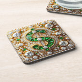 Dollar Sign Beverage Coaster コースター (左側)