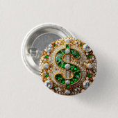 Dollar Sign Button 缶バッジ (正面&裏面)