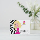 Dollfaceの311のデザートのシマウマBlondie 3.5 x 2 名刺 (スタンド正面)