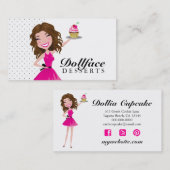 Dollfaceの311のデザートのブラウニー 名刺 (正面/裏面)
