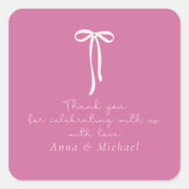 dollhouse pink Thank you   スクエアシール