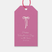 dollhouse pink Valentine's Day  ギフトタグ (正面)