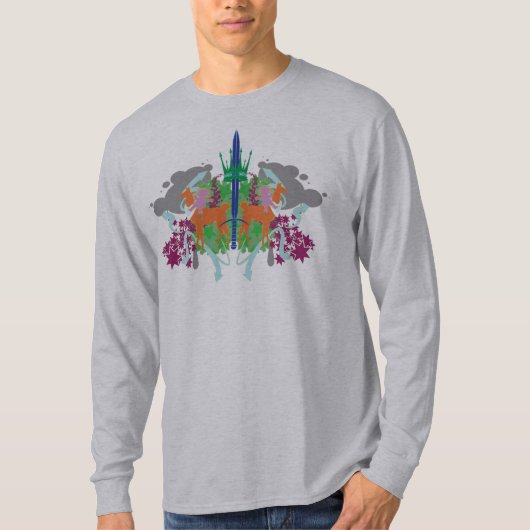 DollieYamma色版長袖の緑 Tシャツ (正面)