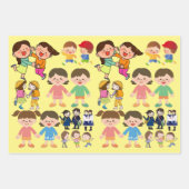 dolls children bff lady bugs cartoon art ラッピングペーパーシート (正面)