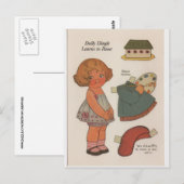 DOLLY DINGLE paperdoll Learn to paint Postcard ポストカード (正面/裏面)