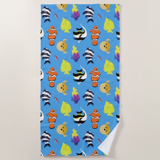 DolnfishとFriends ビーチタオル (正面)