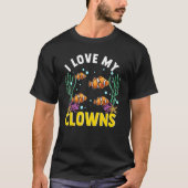 Dolnfish I Love My Tank Aquarium Cora Tシャツ (正面)