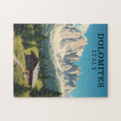 Dolomites Italy Illustration Travel Puzzle ジグソーパズル (横)
