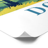 Dolomites Italy Retro Travel Mountain Alpine Art ポスター (角)