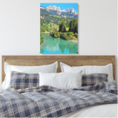 Dolomites lake view canvas print キャンバスプリント (インサイチュ (寝室))