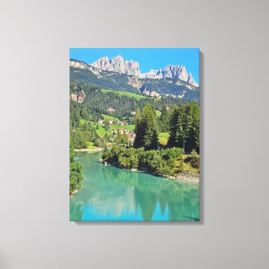 Dolomites lake view canvas print キャンバスプリント (正面)