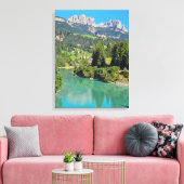 Dolomites lake view canvas print キャンバスプリント (インサイチュ (リビング))
