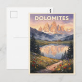 Dolomites Mountain Italy Vintage ポストカード (正面/裏面)