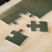 Dolomites mountains and Molveno lake with blue sky ジグソーパズル (側面)