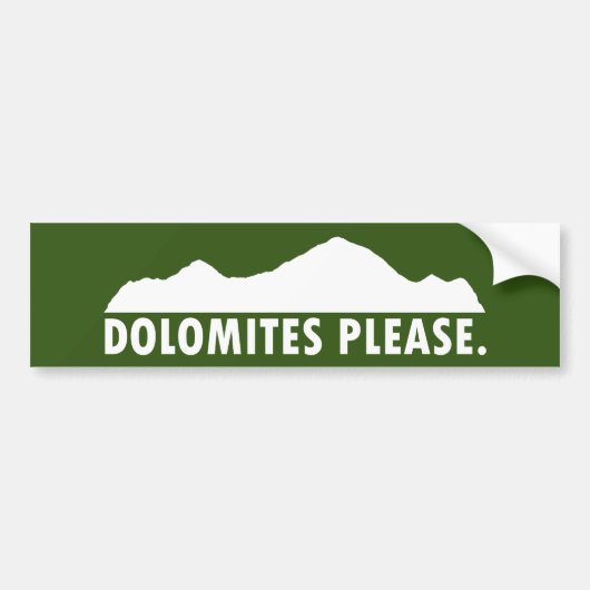 Dolomites Please バンパーステッカー (正面)