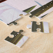 Dolomites Sassongher Mountainイタリア旅行ポスター ジグソーパズル (側面)