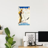 DOLOMITI CORTINAとそのスキーゲレンスイタリア冬 ポスター (ホームオフィス)