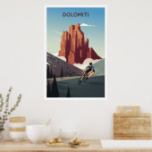 Dolomiti / Dolomites - Cycling Print ポスター (キッチン)