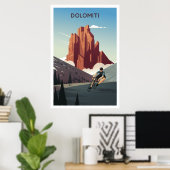 Dolomiti / Dolomites - Cycling Print ポスター (ホームオフィス)