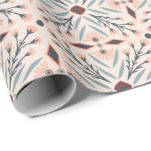 DoloresタイルFLoralパターンピンク ラッピングペーパー (ロールコーナー)