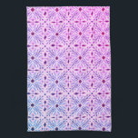 DoloresタイルPattern PurpleView キッチンタオル<br><div class="desc">この手飾で描いたタイルのパタオルでキッチン。引っ越し祝いパーティー素晴らしや結婚プレゼント！そこカスタマイズで文字も追加。私の店の色やパターンをチェックし、あなたの家のための一致するアイテム！</div>
