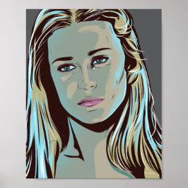 Dolores from Westworld illustrated poster ポスター