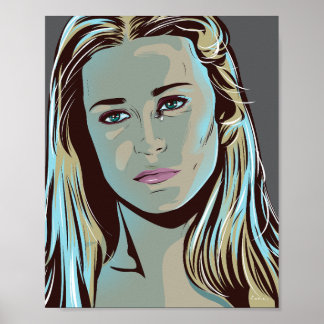 Dolores from Westworld illustrated poster ポスター