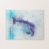 DOlphinジャンプおもしろい ジグソーパズル (横)