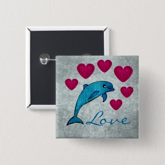 Dolphin 缶バッジ (正面&裏面)