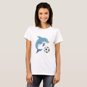 Dolphin and Soccer Ball Tシャツ (正面フル)