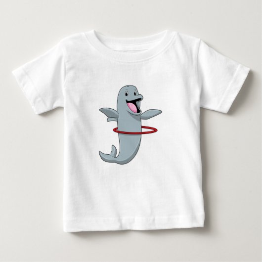 Dolphin at Enduranceトレーニングとフィットネスタイヤ.p ベビーTシャツ (正面)