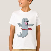 Dolphin at Enduranceトレーニングとフィットネスタイヤ.p Tシャツ (正面)