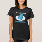 dolphin be gentle i have a sensitive tummy retro   tシャツ (正面)