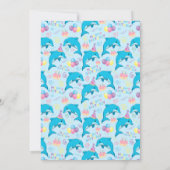 Dolphin Birthday Invitation in Blue 招待状 (裏面)