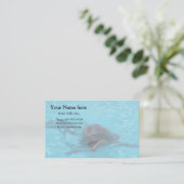 Dolphin business card, save marine animals イルカ 名刺 (スタンド正面)