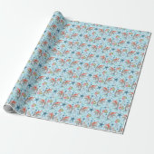 Dolphin Christmas Gift Wrapping Paper - Blue ラッピングペーパー (アンロールド)