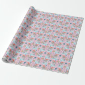 Dolphin Christmas Gift Wrapping Paper - Pink ラッピングペーパー (アンロールド)