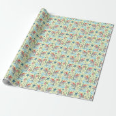 Dolphin Christmas Gift Wrapping Paper - Yellow ラッピングペーパー (アンロールド)