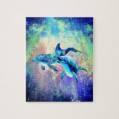Dolphin Couple ジグソーパズル (縦)