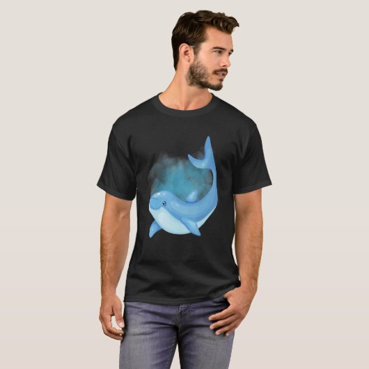 Dolphin Deep Ocean Creatures and Rift Life 1 Tシャツ (正面フル)
