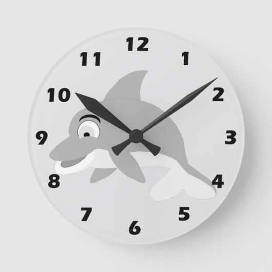 Dolphin Design ラウンド壁時計 (正面)