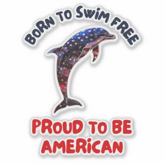Dolphin Flag America シール (正面)