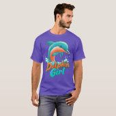 Dolphin Girl Florida Souvenir Miami Beach Gift for Tシャツ (正面フル)