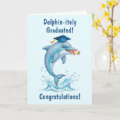 Dolphin Graduation Card カード (黄色い花)